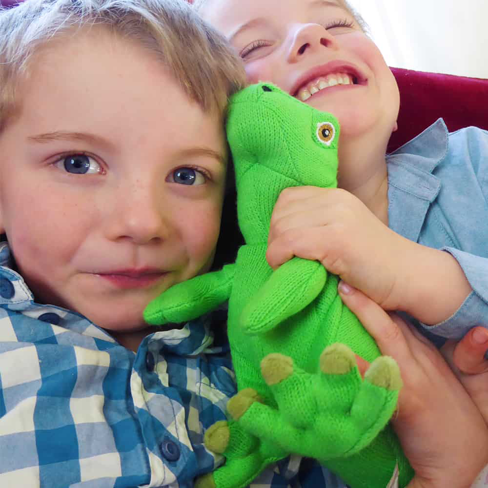 atlascopcosaurus toy with kids