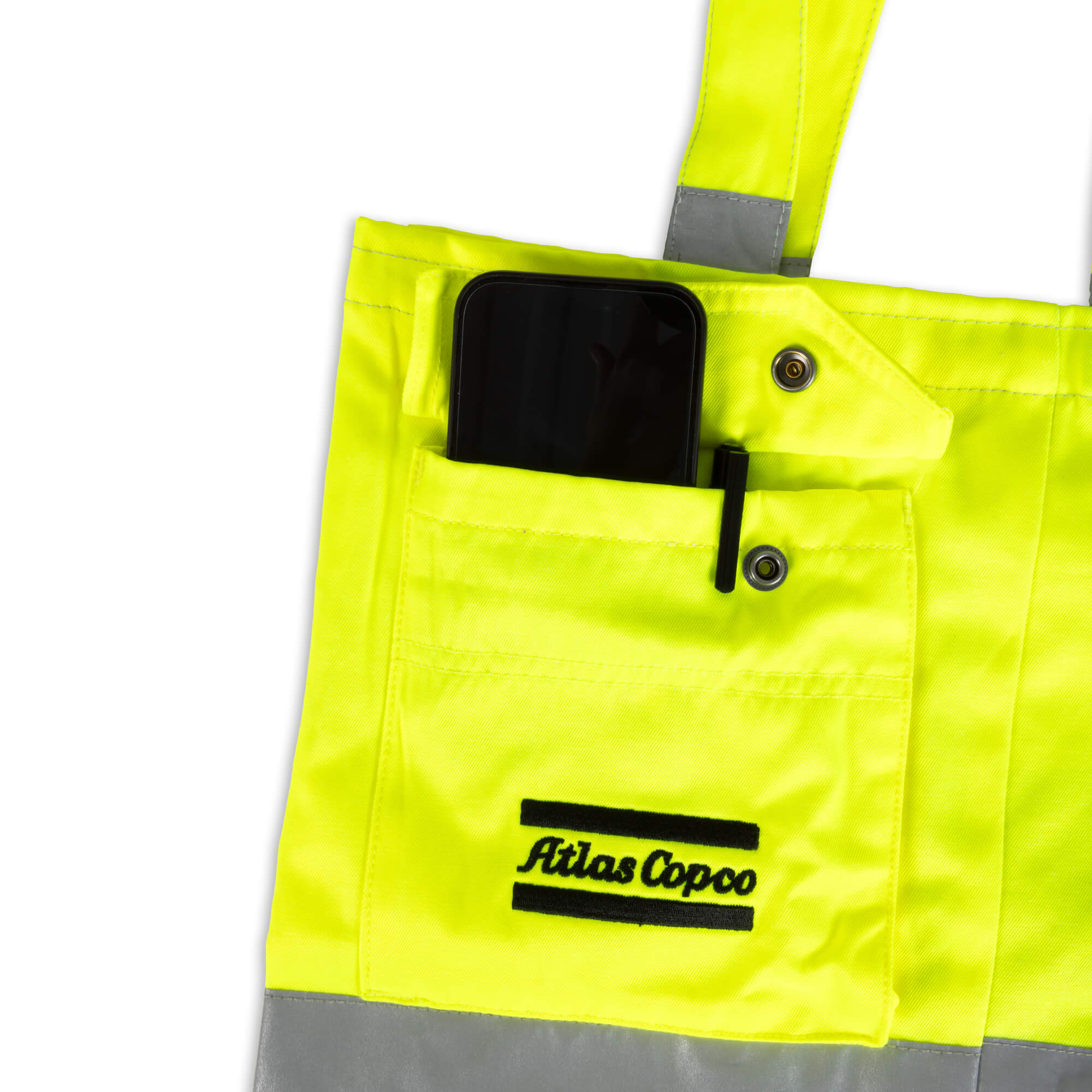 high vis recycled tote bag