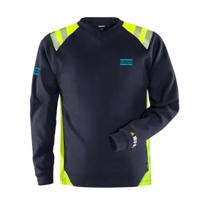 Long sleeve tshirt in blue and reflective details