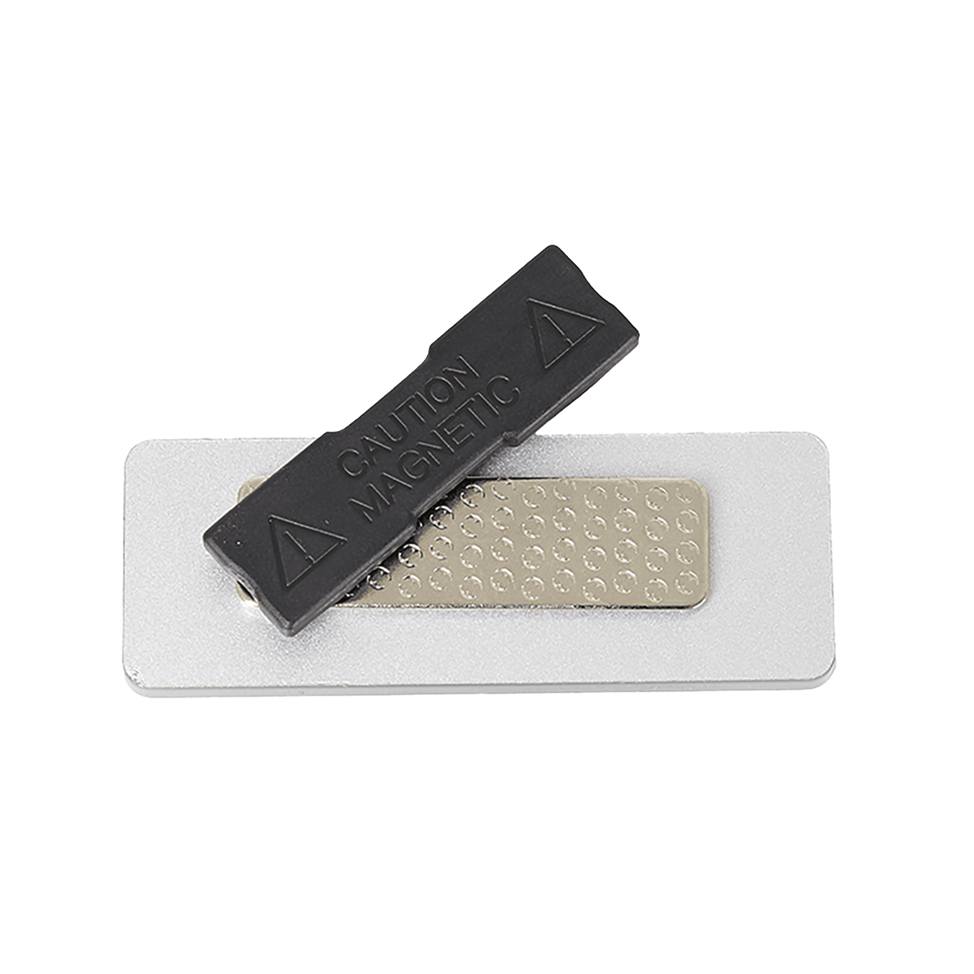 magnetic back of Edwards name tag