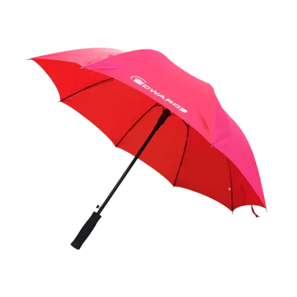 edwards red umbrella with white logo