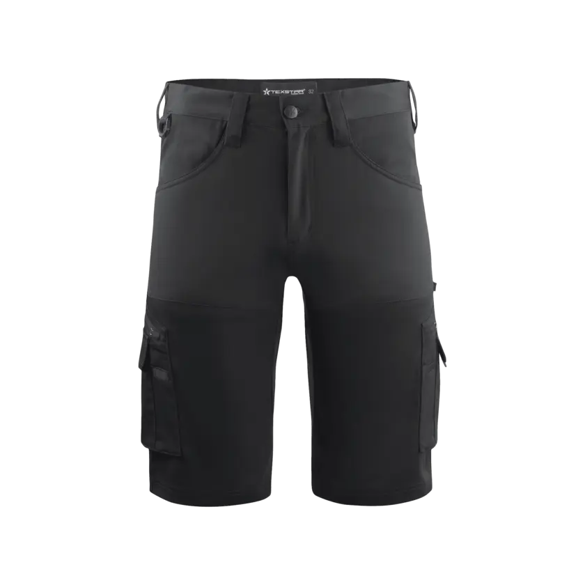 Black work shorts front