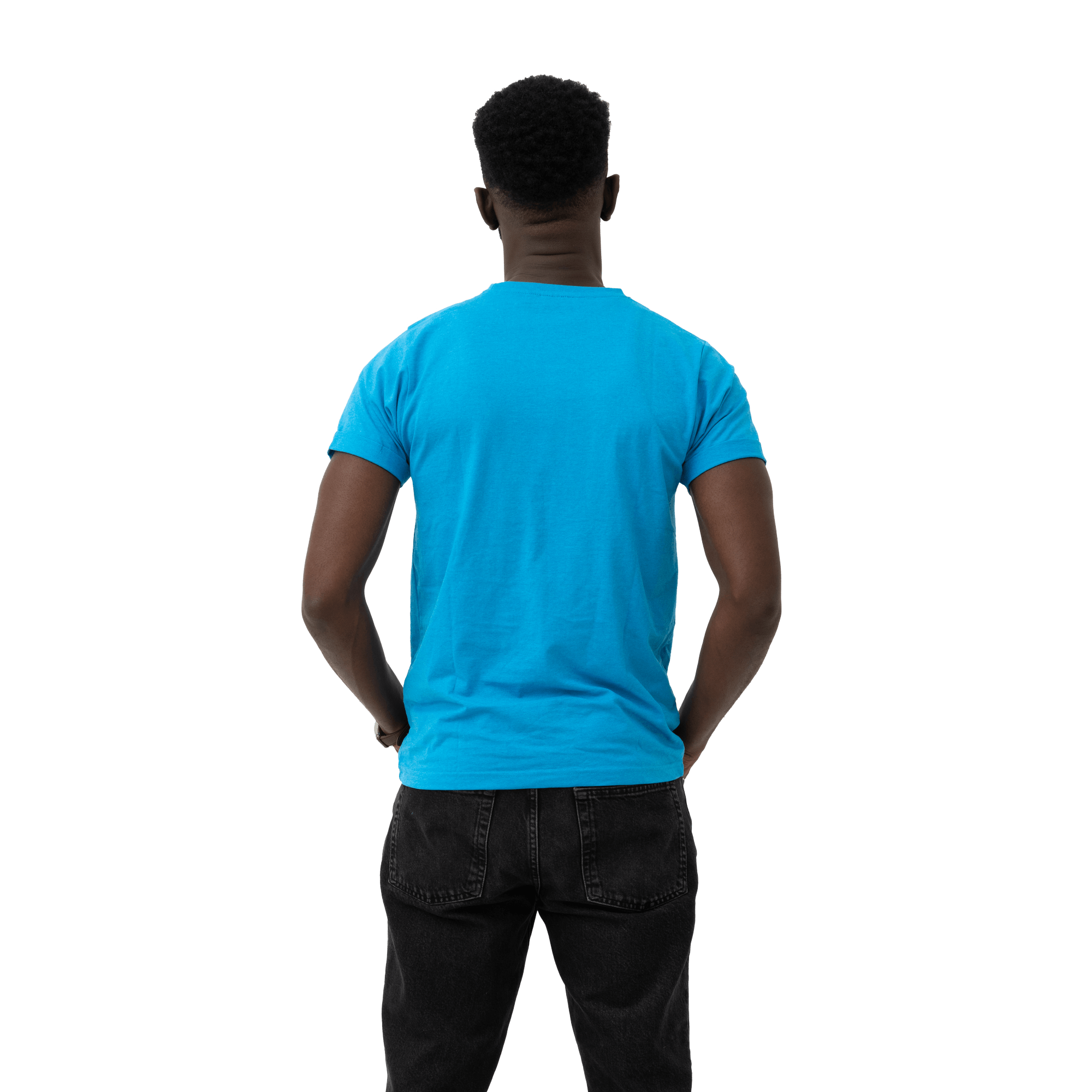 blue tshirt with white atlas copco logo