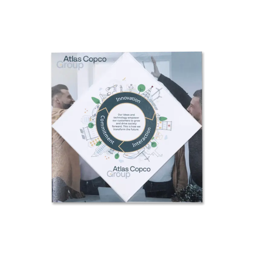 atlas copco group Cultural Behaviors Card in teal