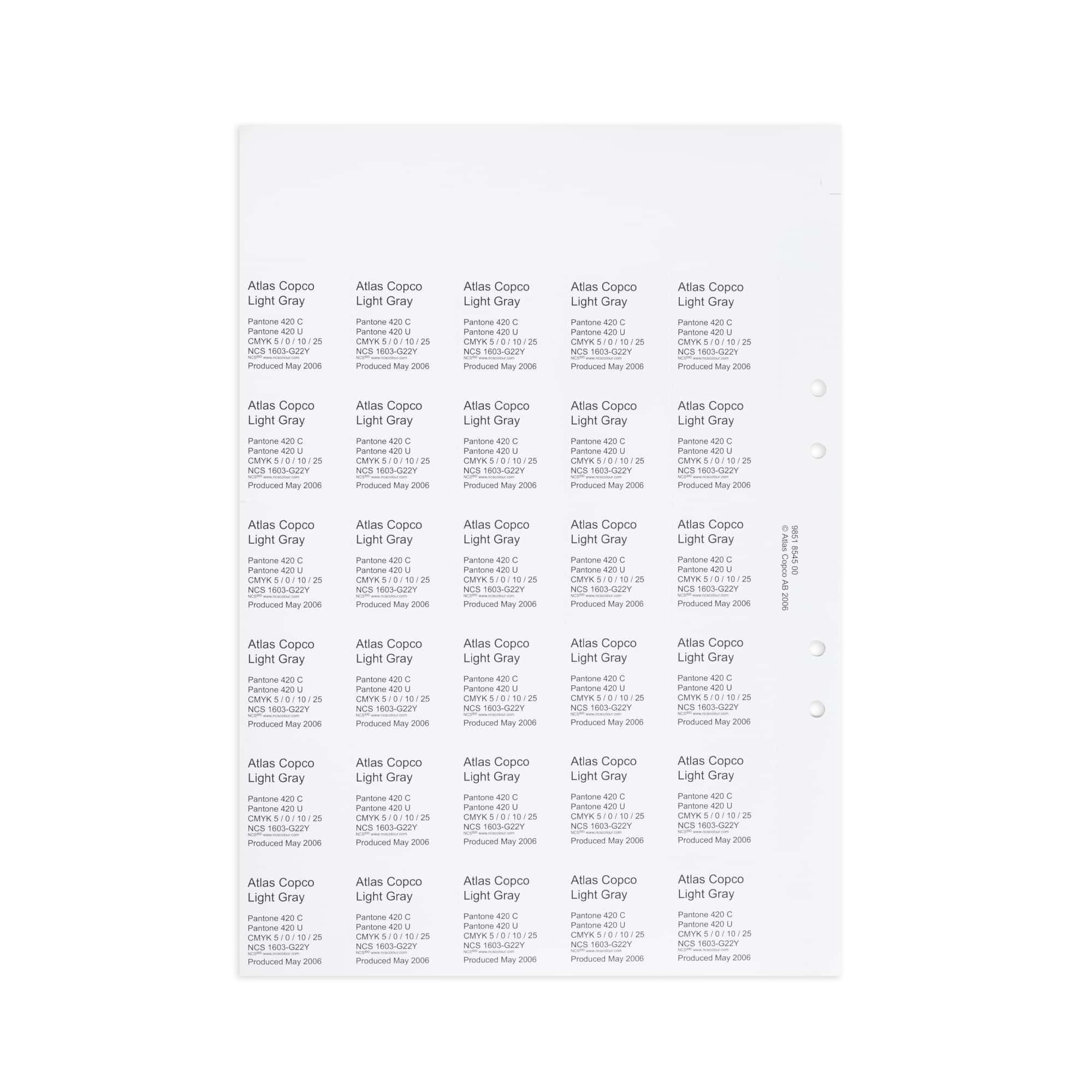 grey color sample atlas copco case