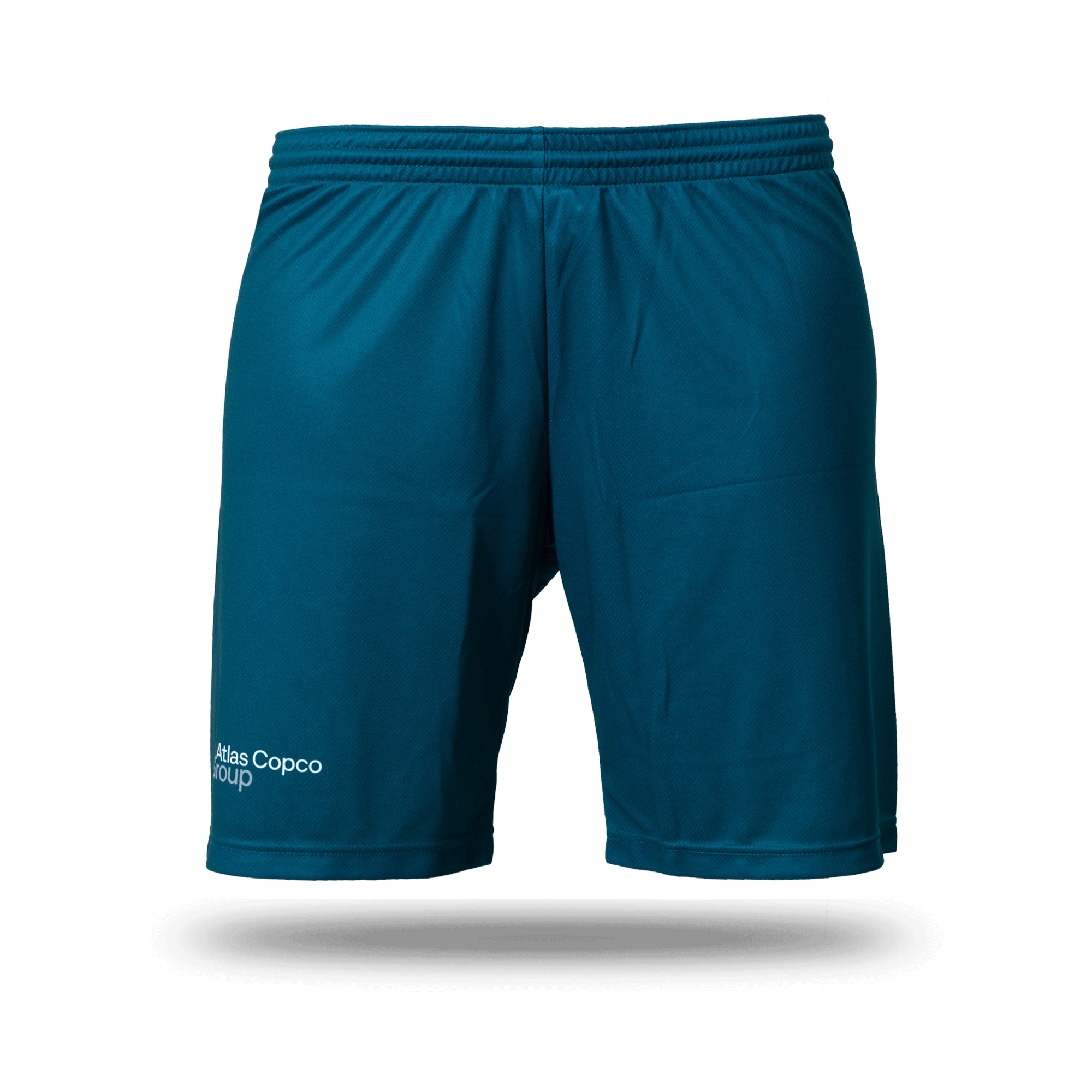 soccer jersey shorts with atlas copco group logo