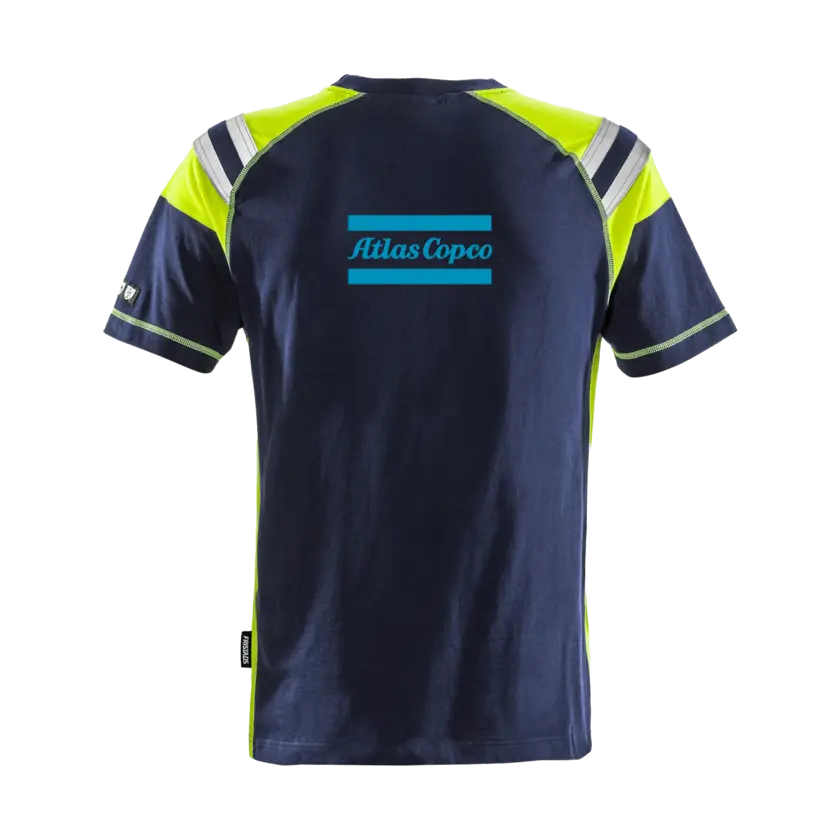 blue tshirt with reflective details