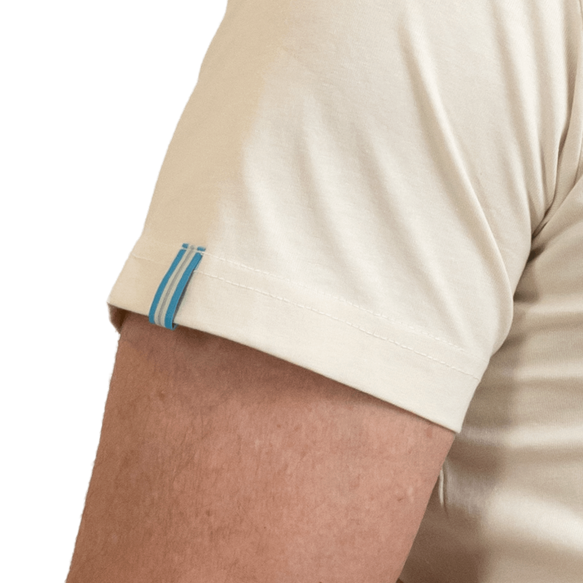 beige tshirt worn by two models