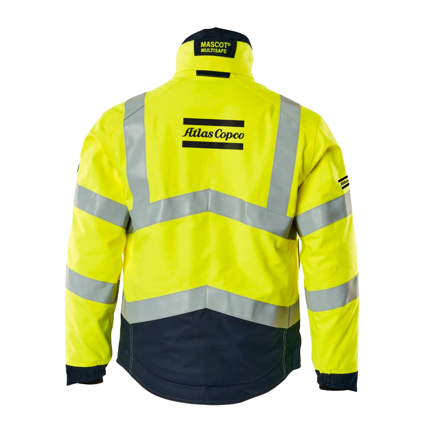 blue and reflective jacket