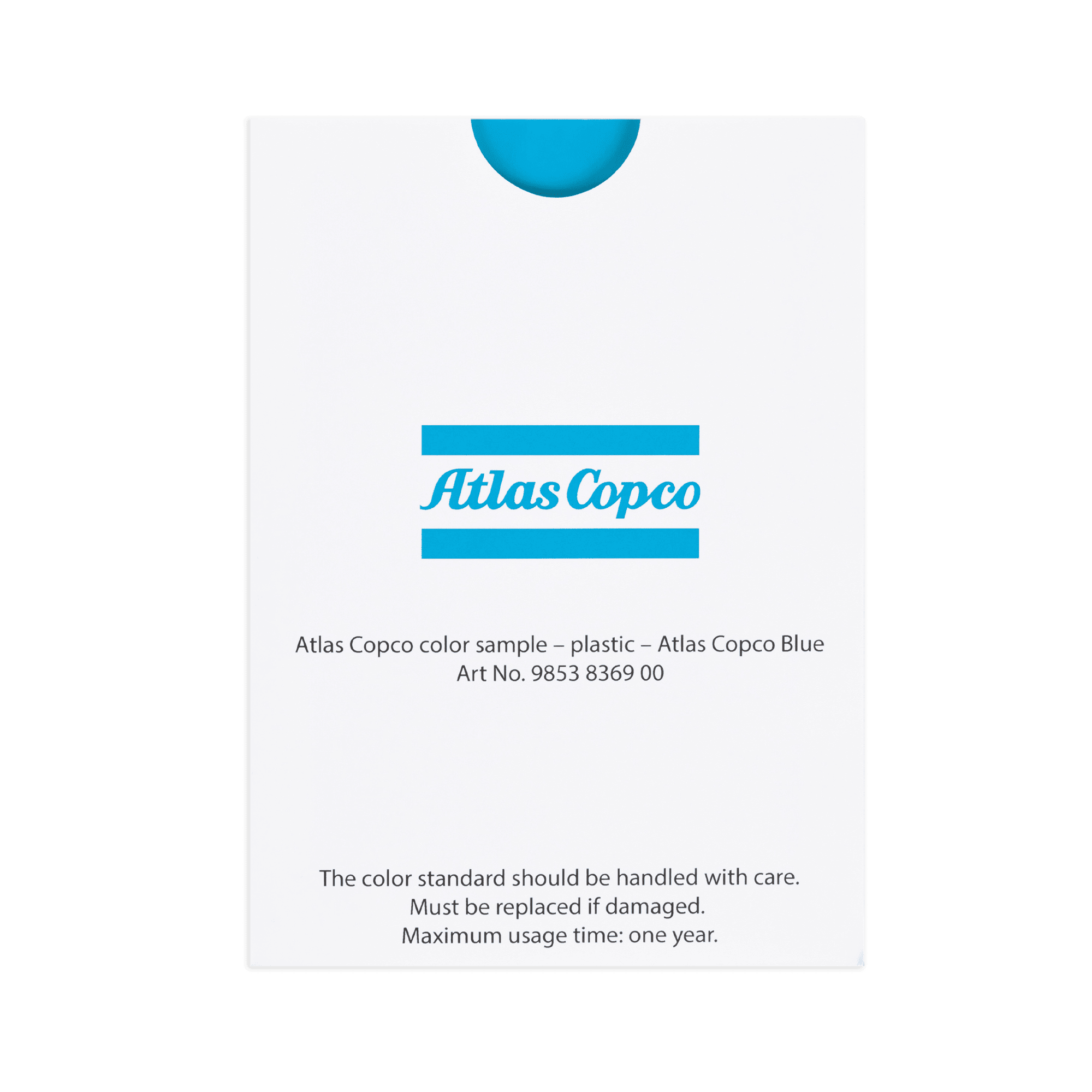 blue color sample atlas copco case