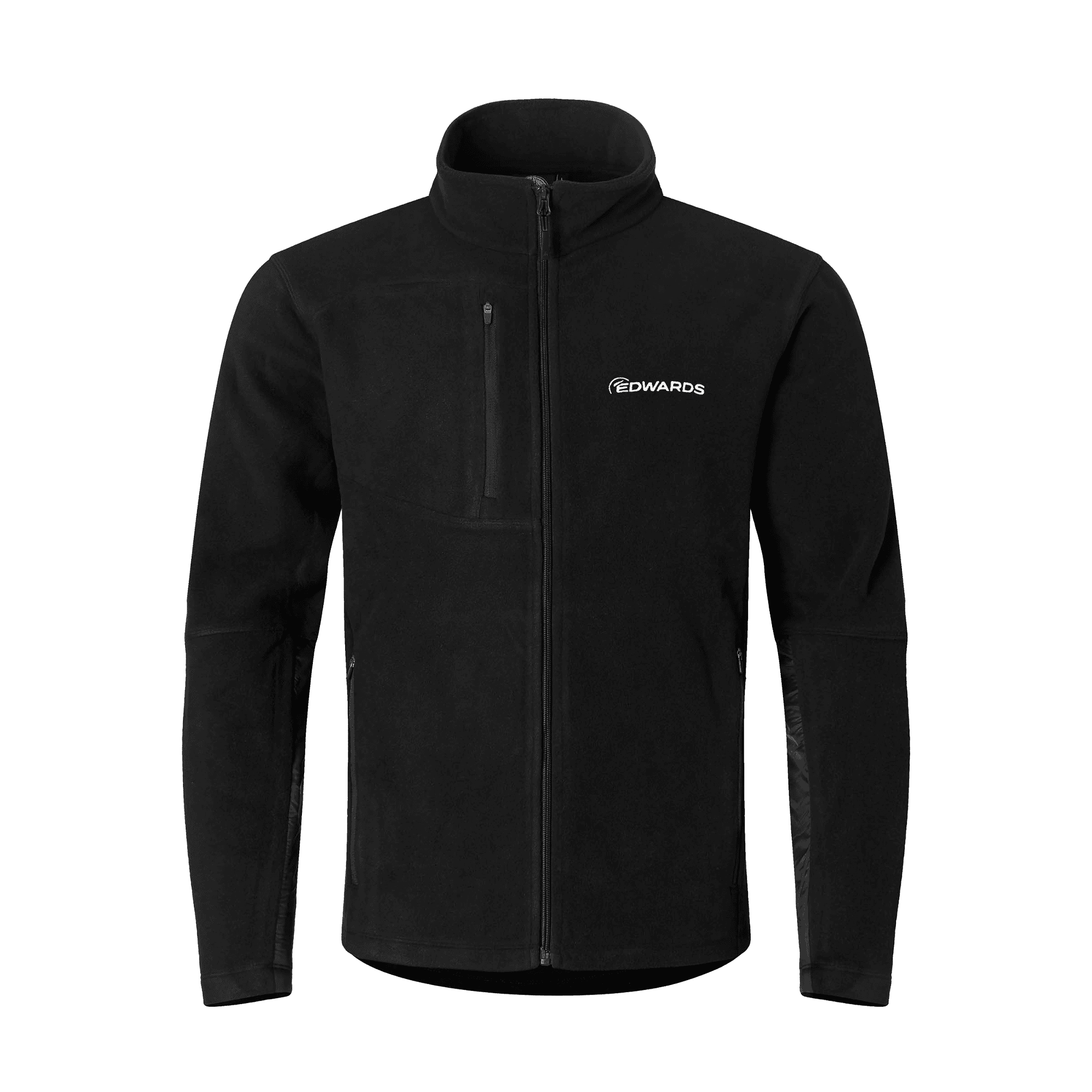 Black jacket with white logo