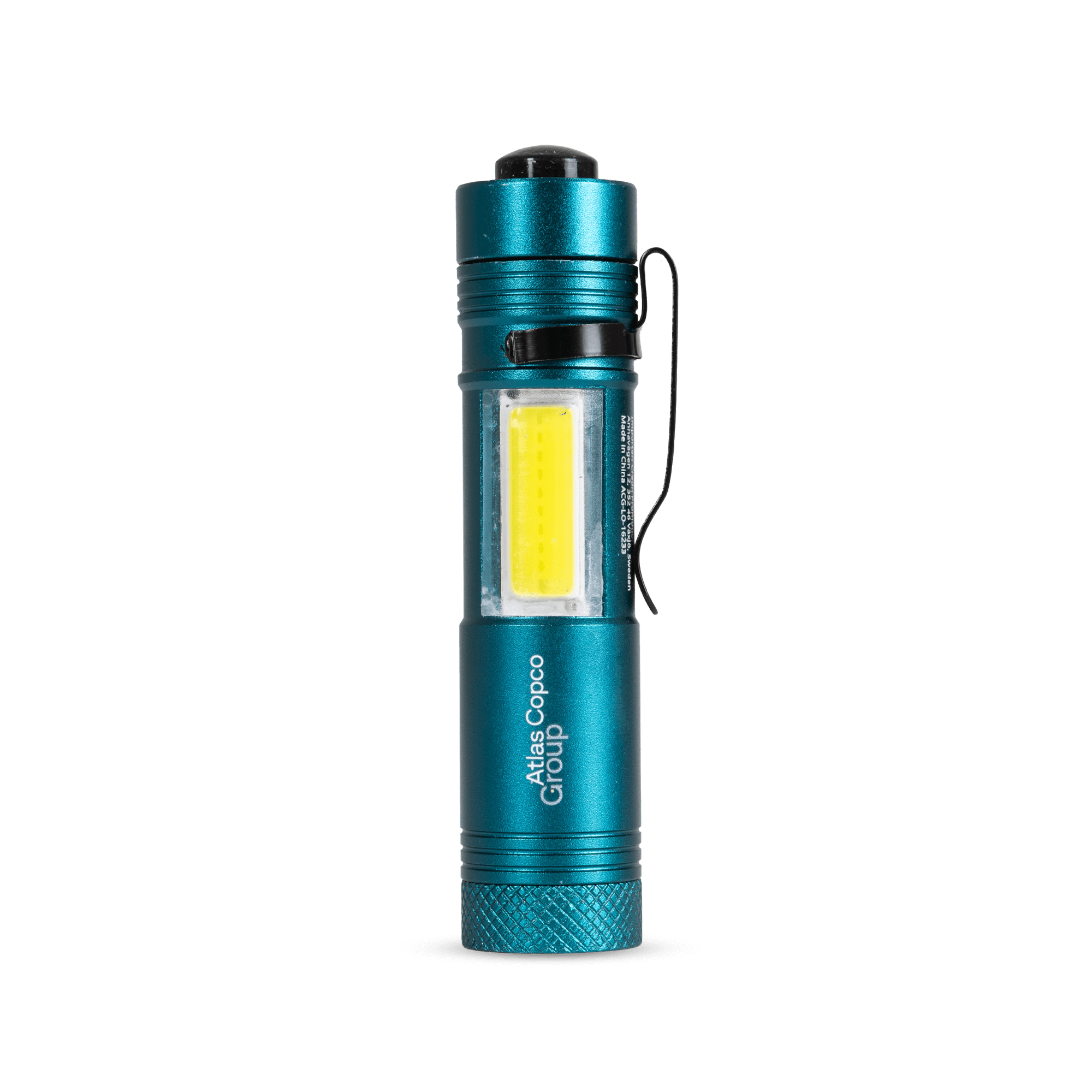 mini flash light with atlas copco group logo