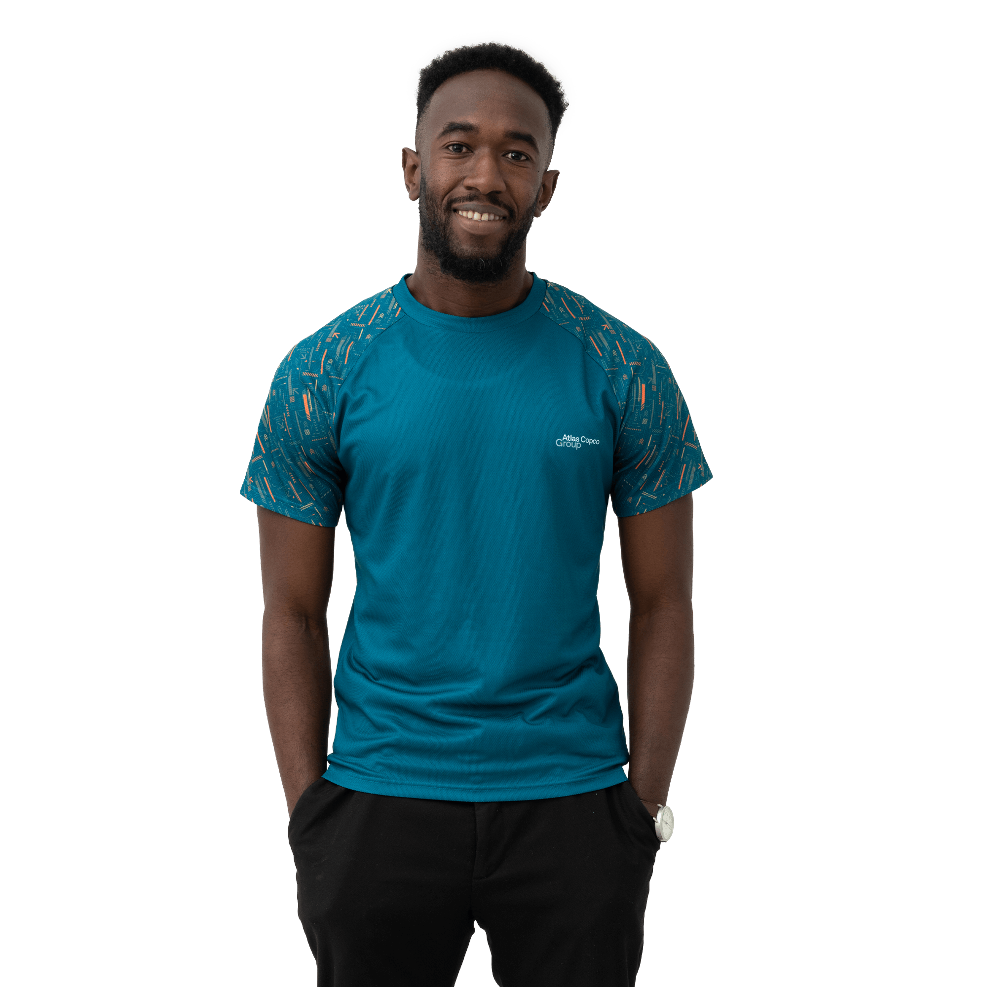 teal atlas copco group tshirt