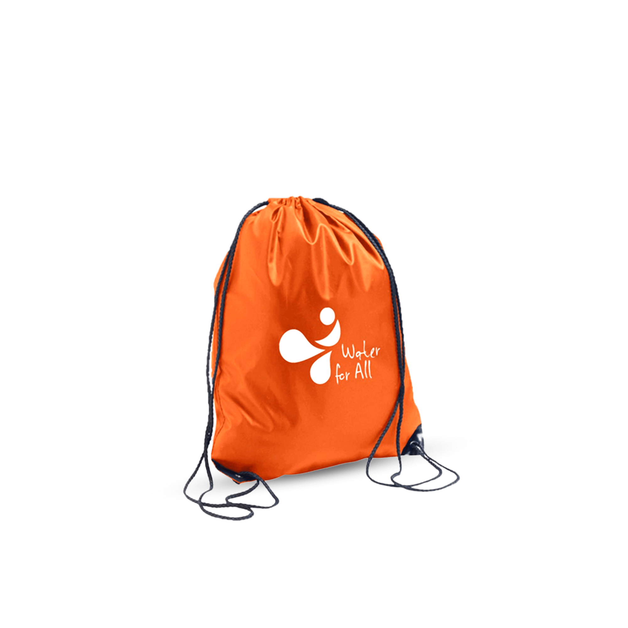 orange gym bag water for all logo