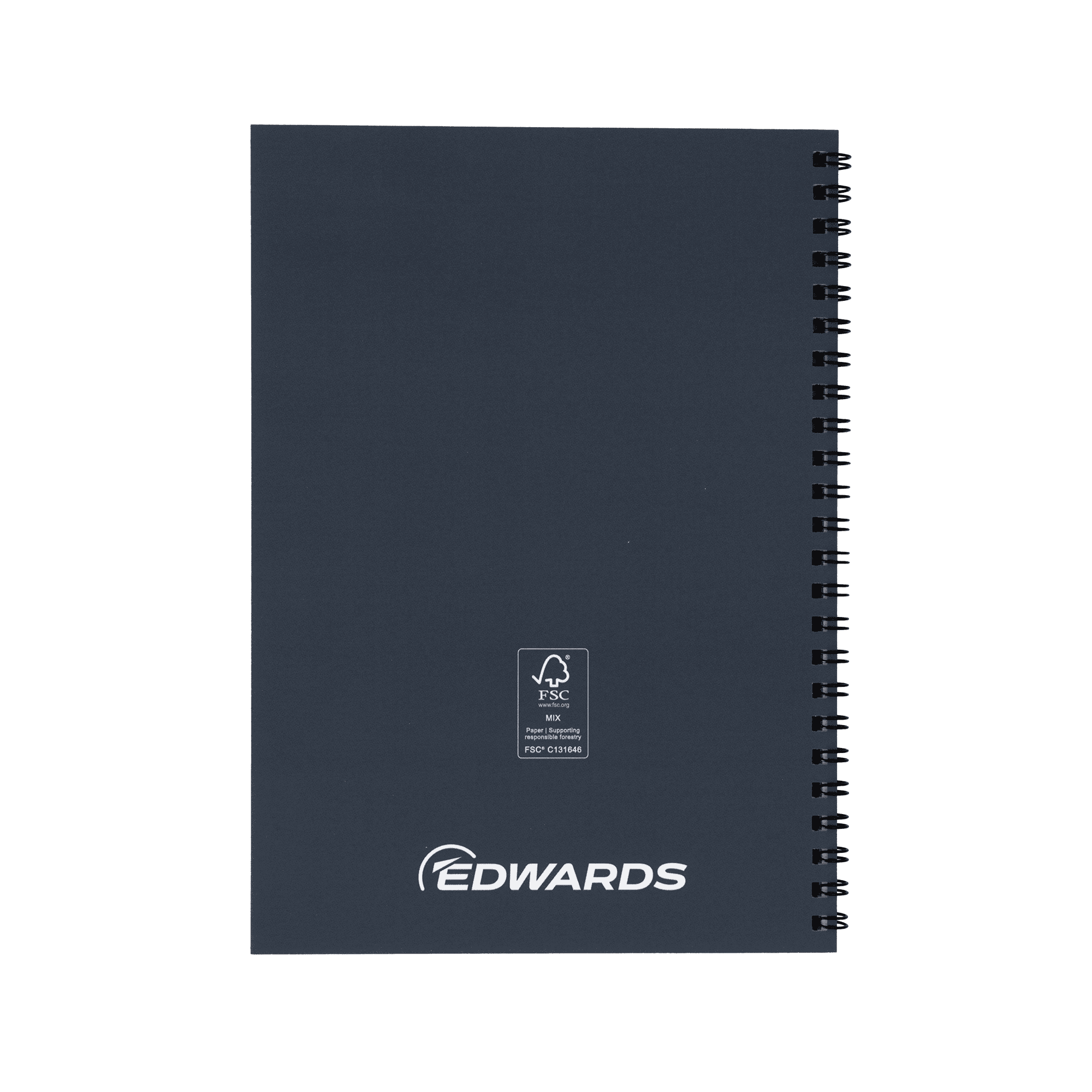 notebook A5 with edwards logo back